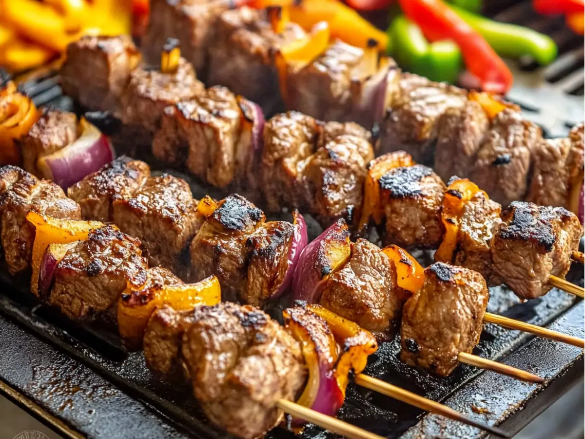 Grilled steak kabobs