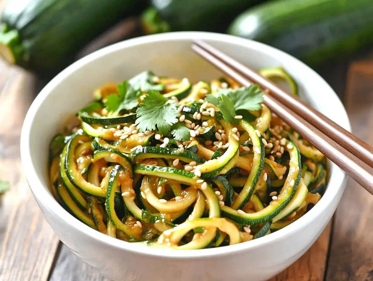 Garlic Honey Sesame Zoodles